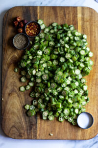sliced bhindi