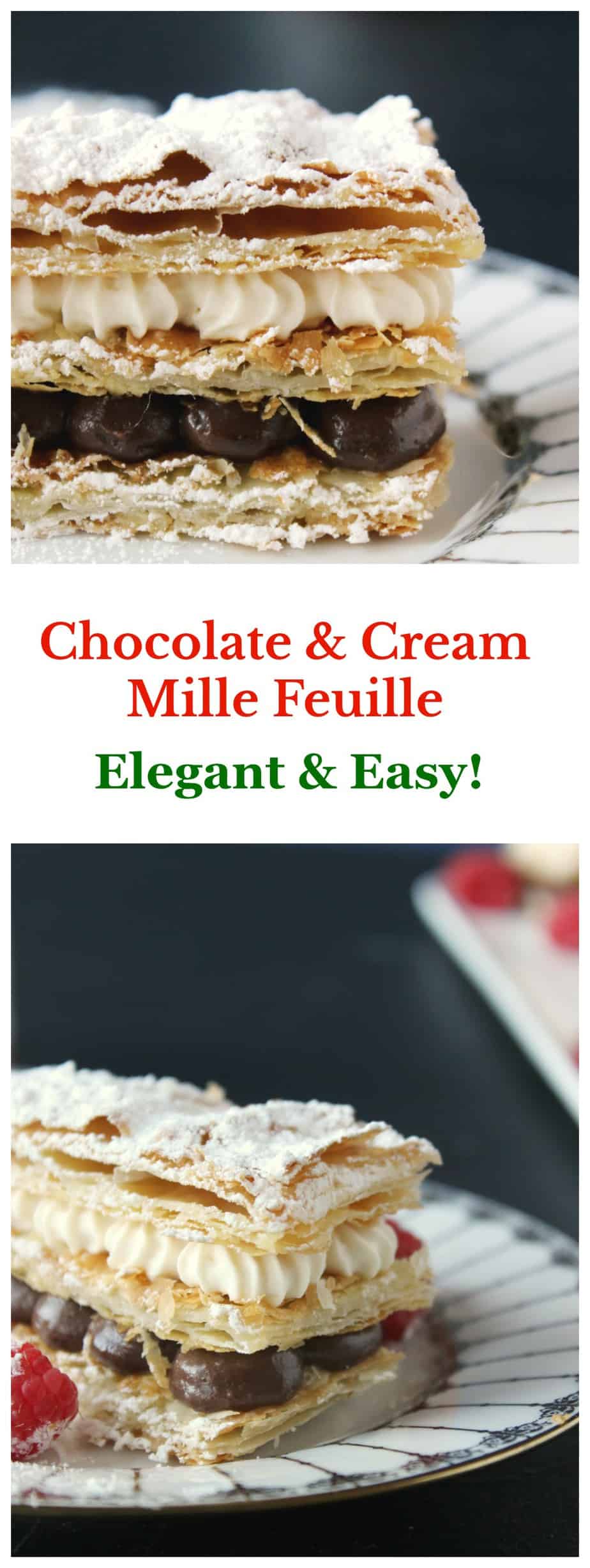 chocolate &amp; cream mille feuille