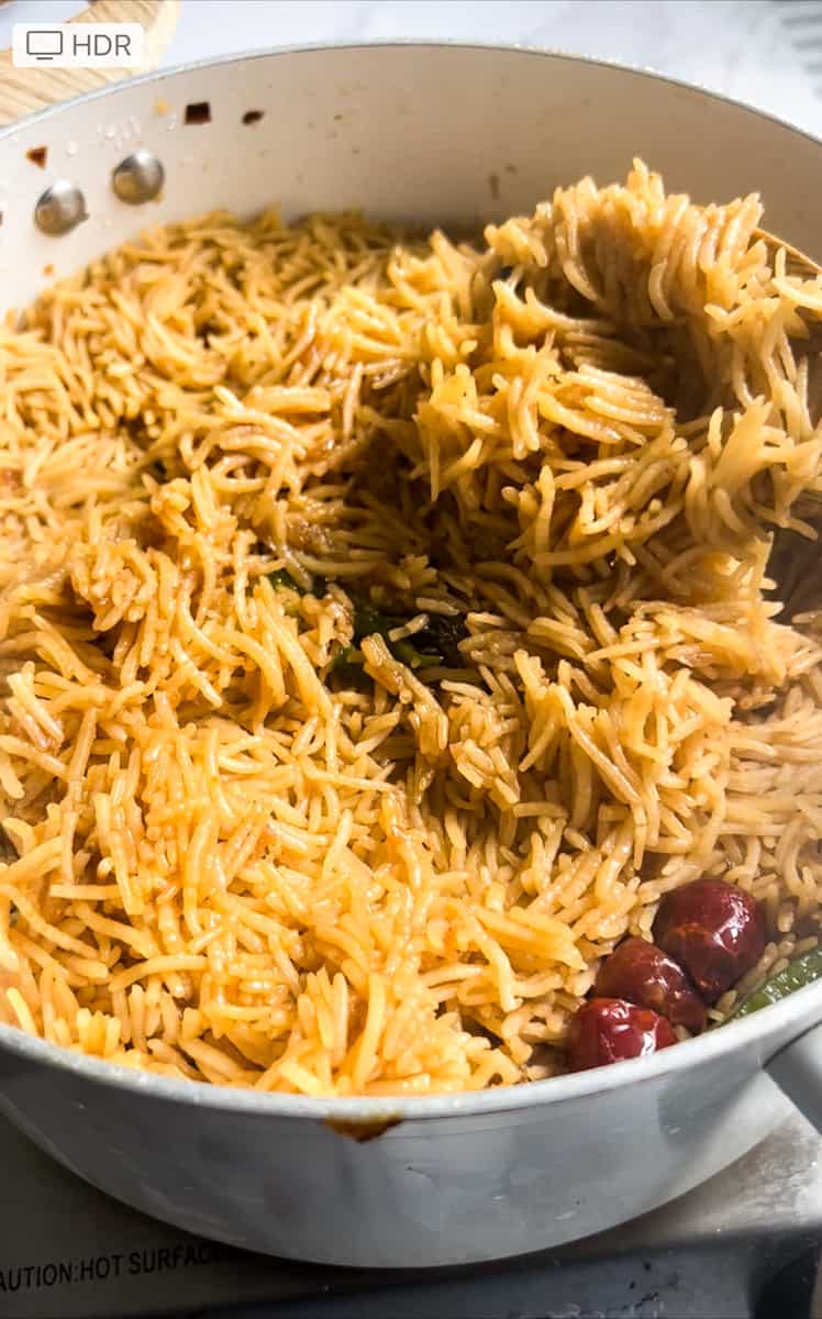 cooked pakistani chicken pulao