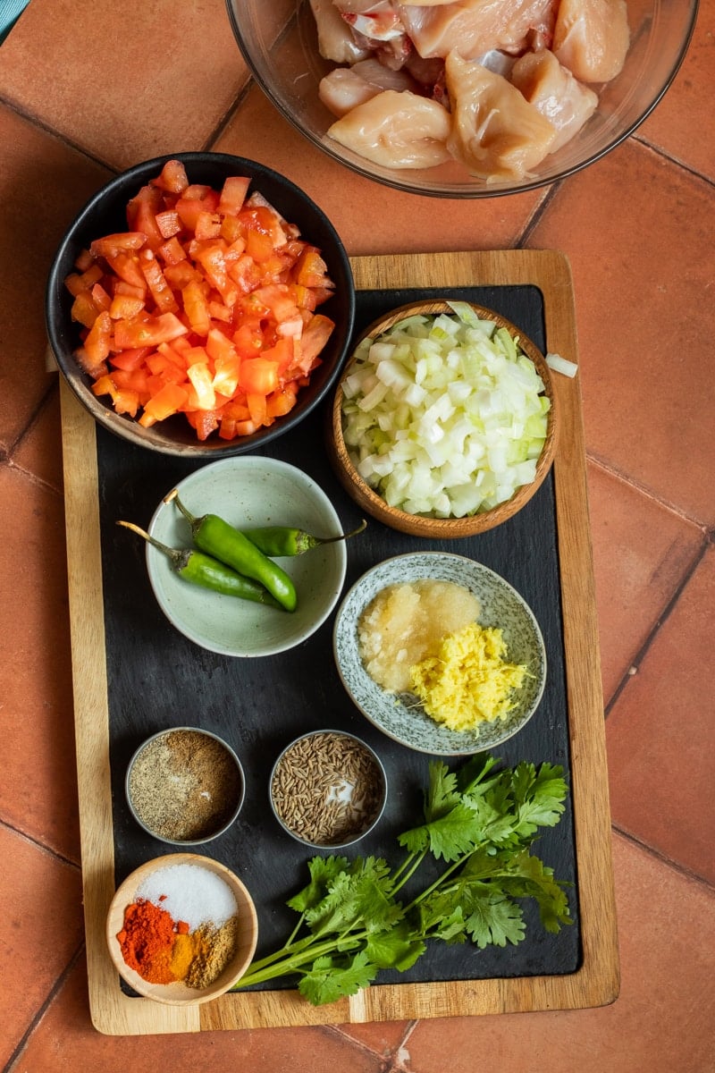 Ingredients for Murgh Cholay