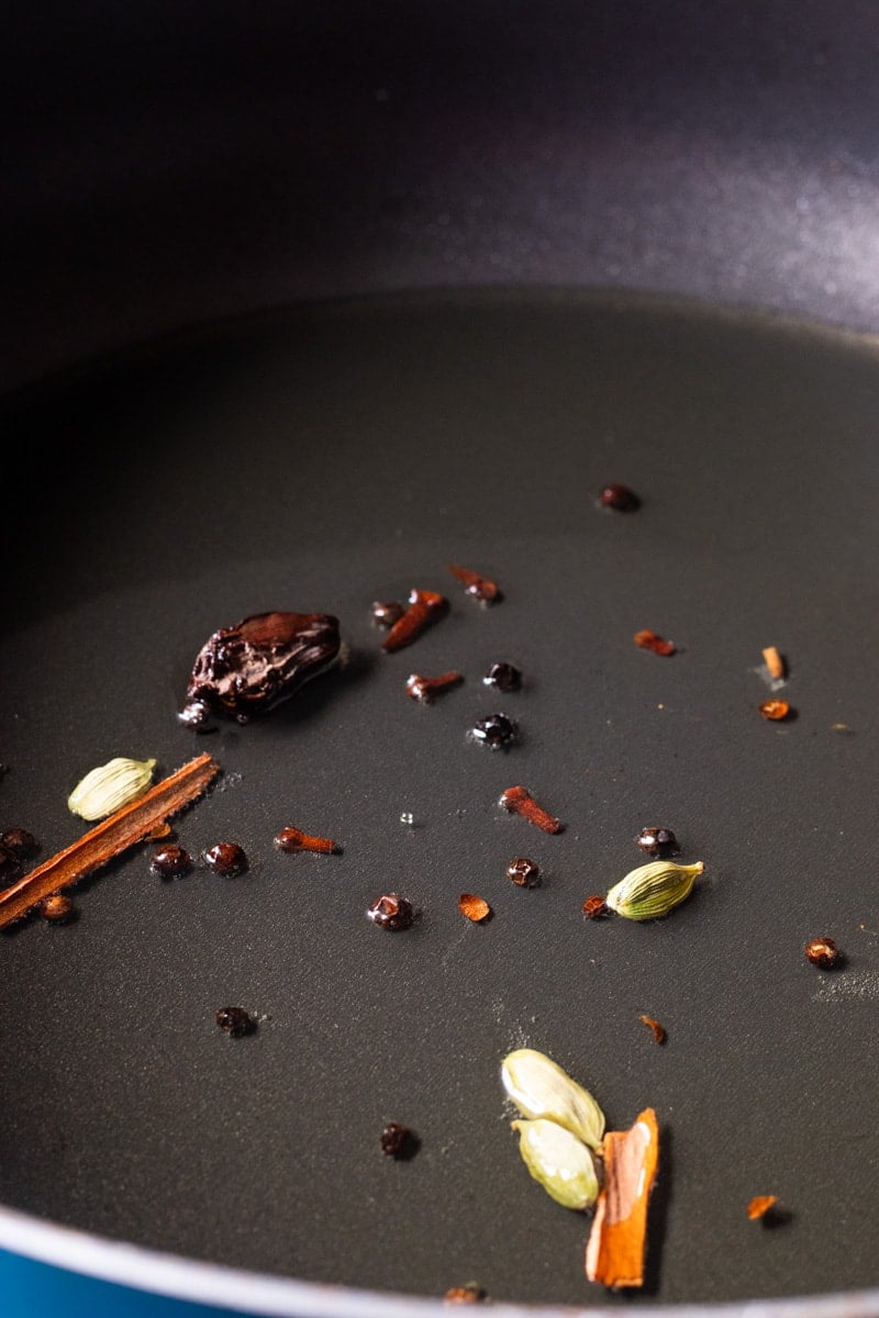 whole spices in oil