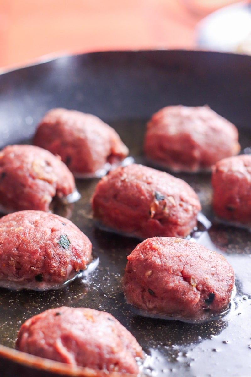 frying gola kabab