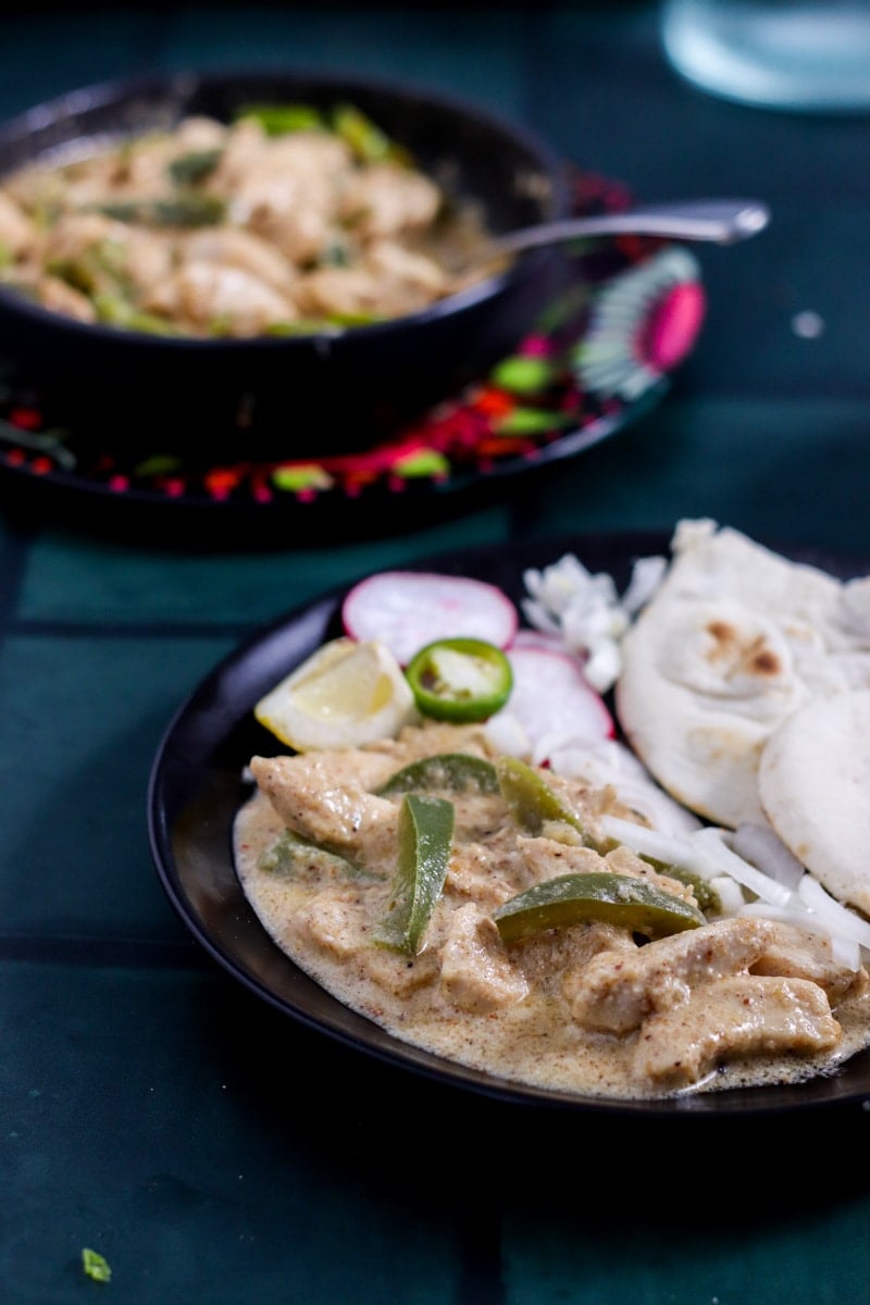 Paneer Reshmi Handi in a plate 
