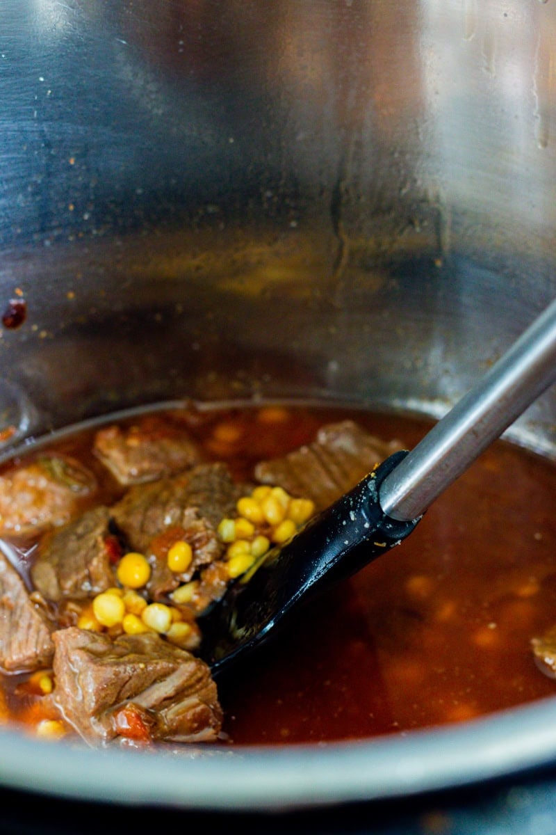 daal added to the instant pot for dal gosht