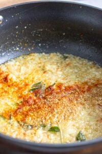 ginger, garlic and spices cooked with diced onions for a fish curry